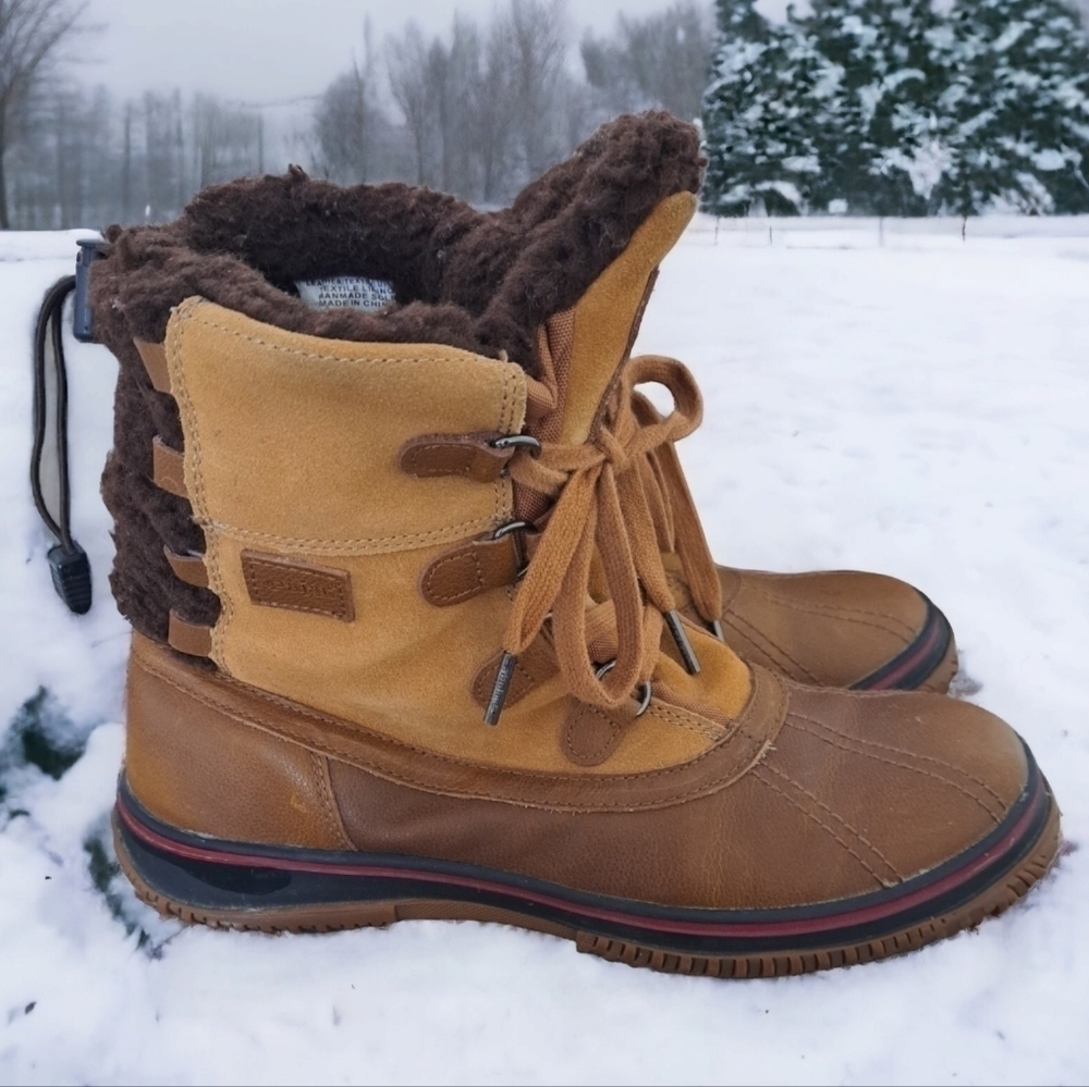 Pajar Canada tan leather waterproof winter boots 9 - 91/2  - 30 ⁰